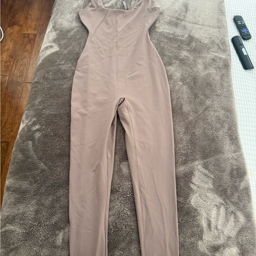 SKIMS Tan Jumpsuit Sleek Minimalist Design
